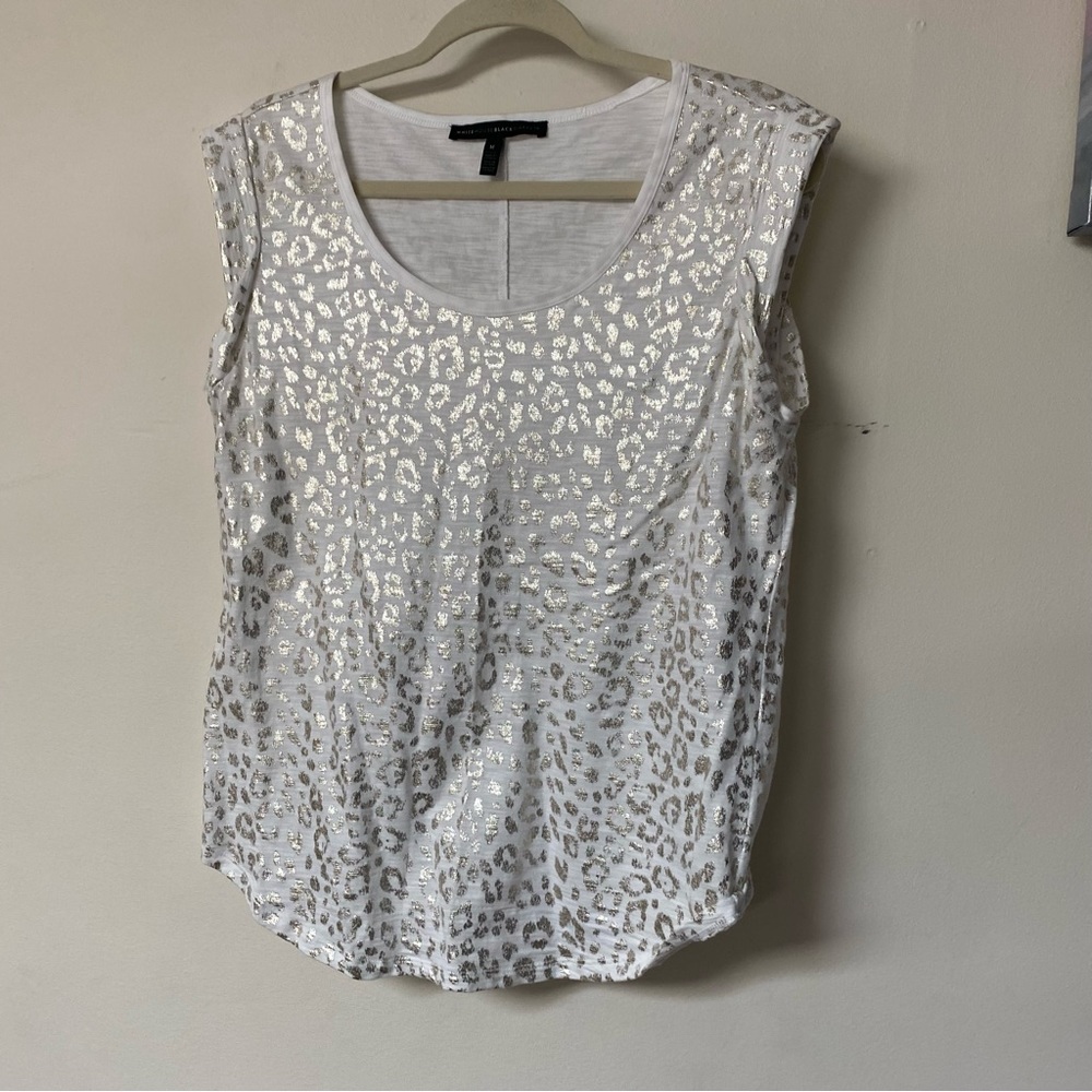 White House Black Market foul print top